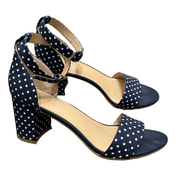 Navy polka dot heels
