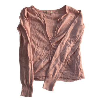 Pink button-down cardigan