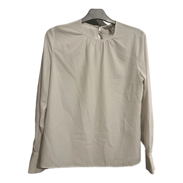 Hvid langærmet bluse