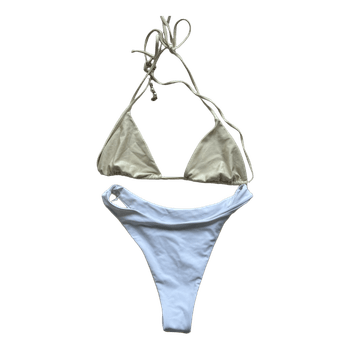 White pearl bikini set
