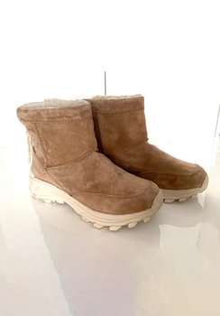 Merrell 38 suede leather warm winter boots beige brown.