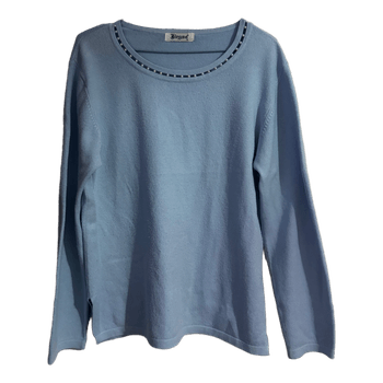 Light blue beaded sweater