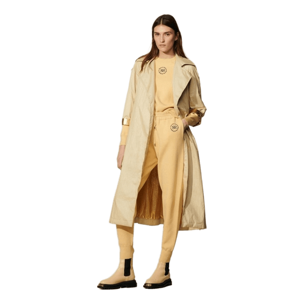 Beige trench coat