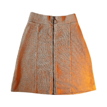 Beige corduroy hame vetoketjulla