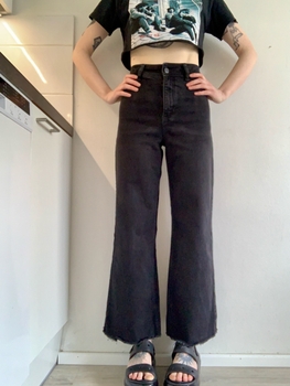 Mango black high waisted jeans