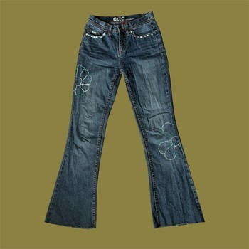 Blue flared vintage jeans
