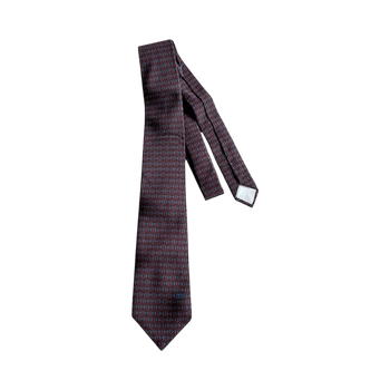 Patterned silk tie