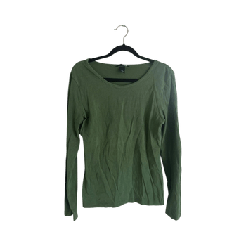 Green long-sleeve top