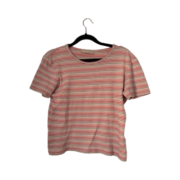 Striped short sleeve top
