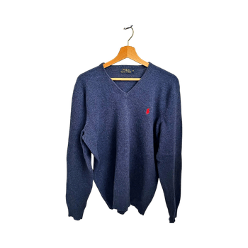 Ralph Lauren | M | Navy v-neck villapaita