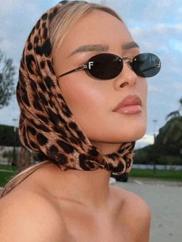 Frameless oval women's glasses