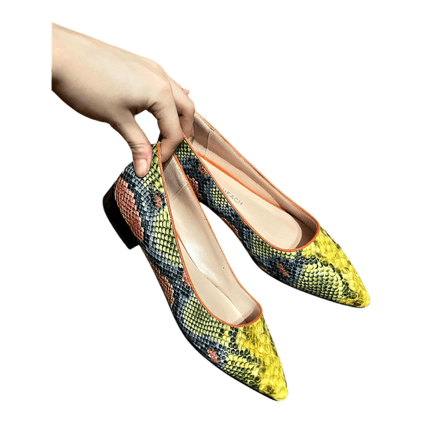 Silvian Heach snakeskin ballerinas