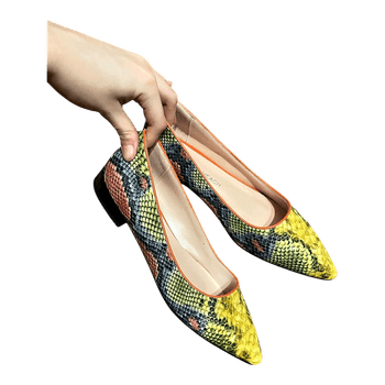 Silvian Heach snakeskin ballerinas
