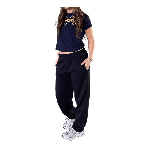 Black wide leg sweatpants