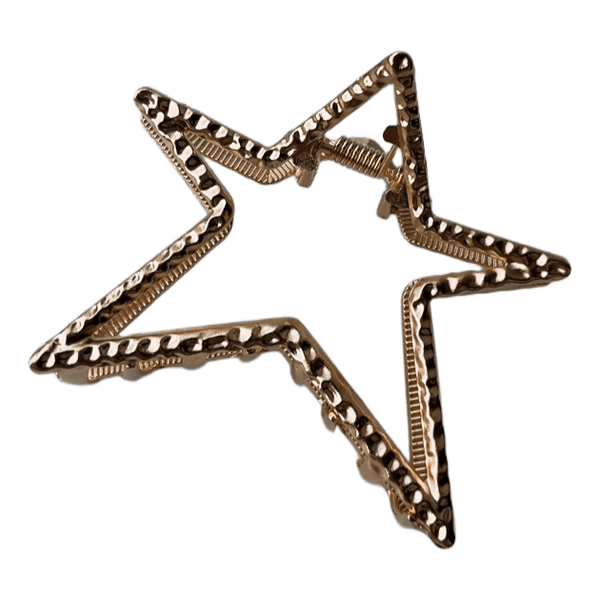 Gold star hair claw