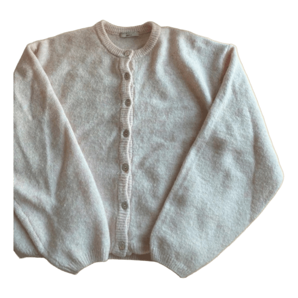 Lyserød strikket cardigan