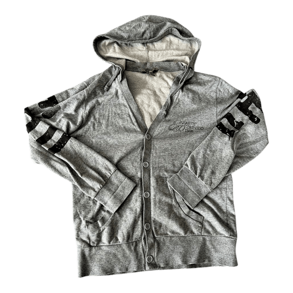 Ed Hardy grey hooded cardigan