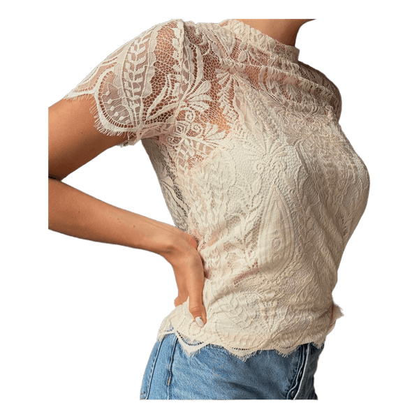 Beige lace top