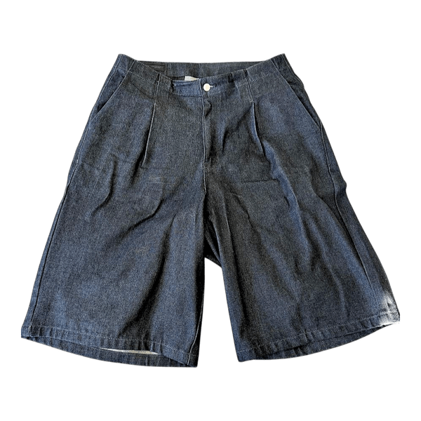 Zara navy denim shorts