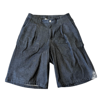 Zara navy denim shorts