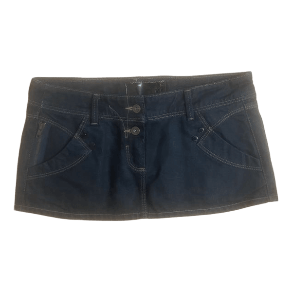 Mørk denimnederdel