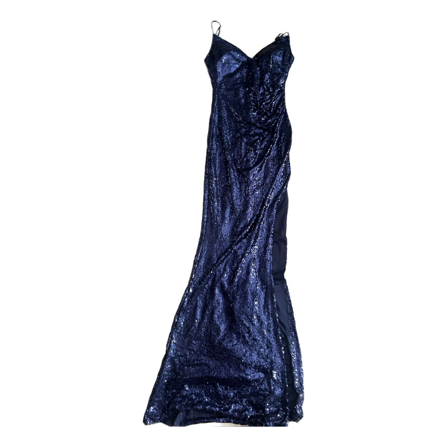 Blue sequin maxi dress