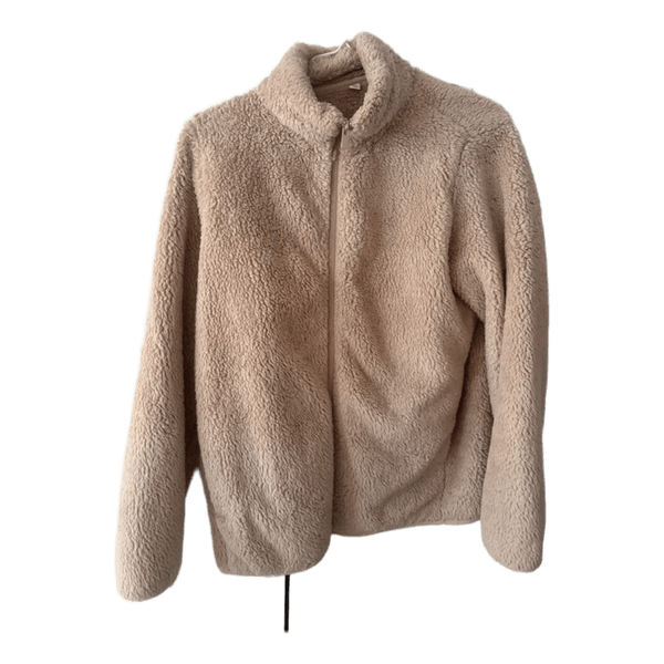 Beige fleece jakke
