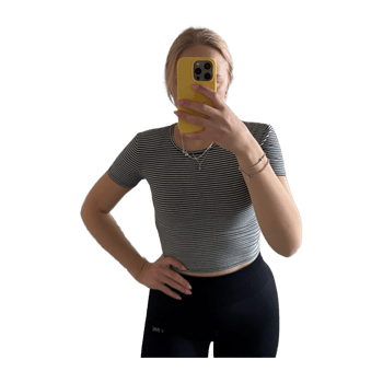 raidallinen crop t-paita