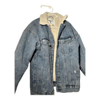 Blue denim sherpa jacket