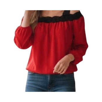 Punainen off-shoulder paita