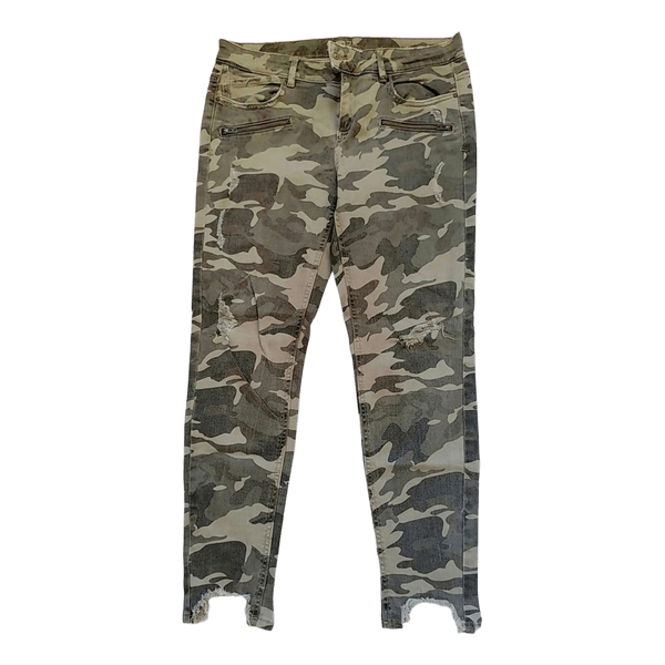Camo print jeans