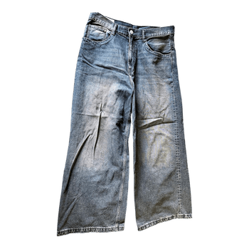 H&M dark blue wide jeans