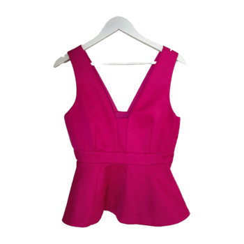 H&M Bright Pink Peplum Top / Size S