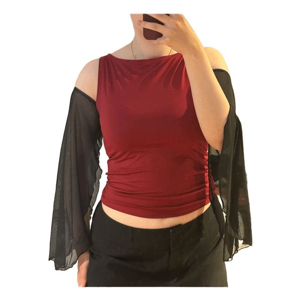 Black mesh sleeves