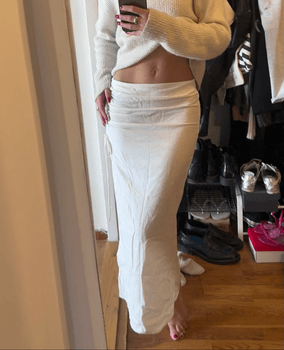 white maxi skirt