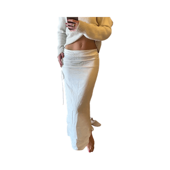 white maxi skirt