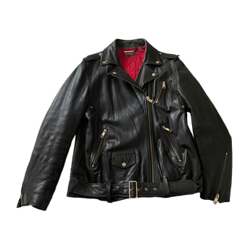 Musta oversize Biker nahkatakki