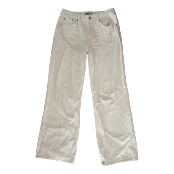 White denim trousers