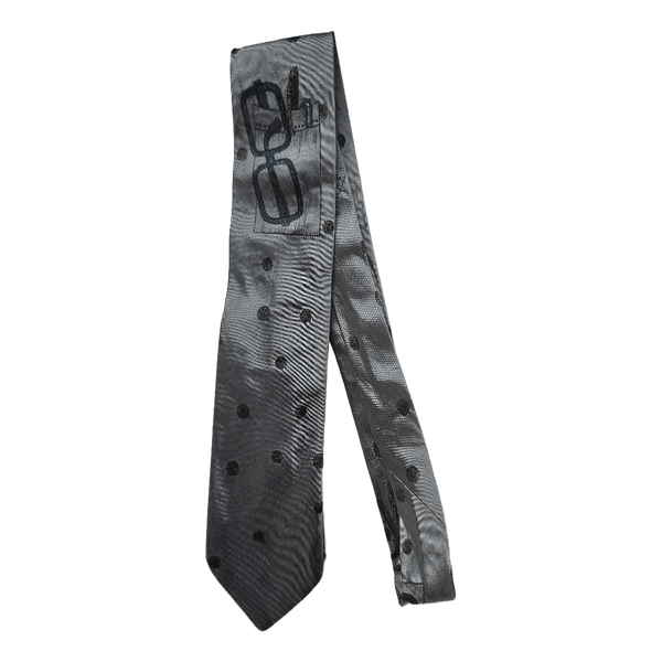 Nerd Academy Vintage Silk Tie / Retro Statement Tie / Dark Academia Style