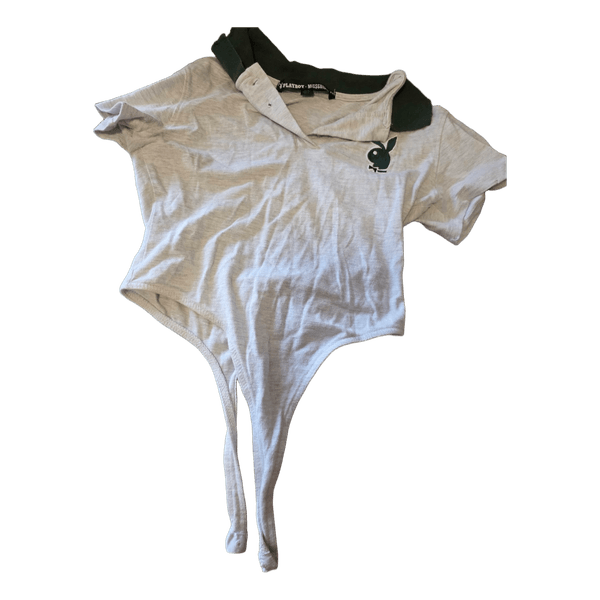 Grey polo bodysuit