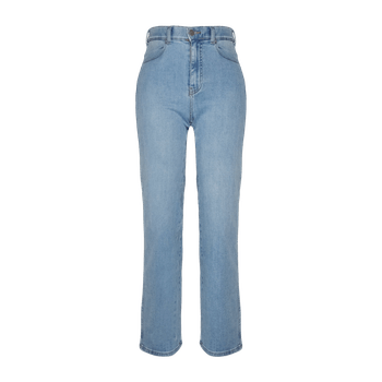 Light Blue Straight Leg Jeans