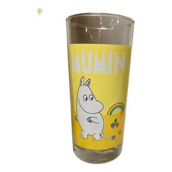 Yellow Moomin glass