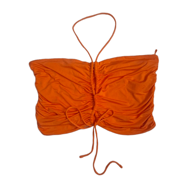 Oranssi rypytetty halter toppi