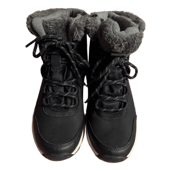 Black waterproof winter boots