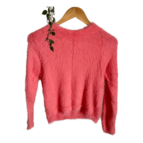 Pink fuzzy sweater