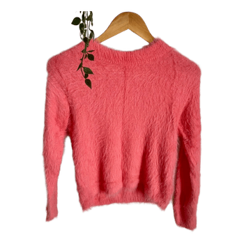 Pink fuzzy sweater