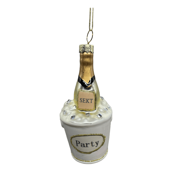 Champagne bucket christmas ornament