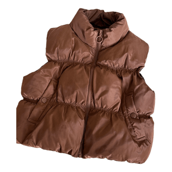Brown puffer vest