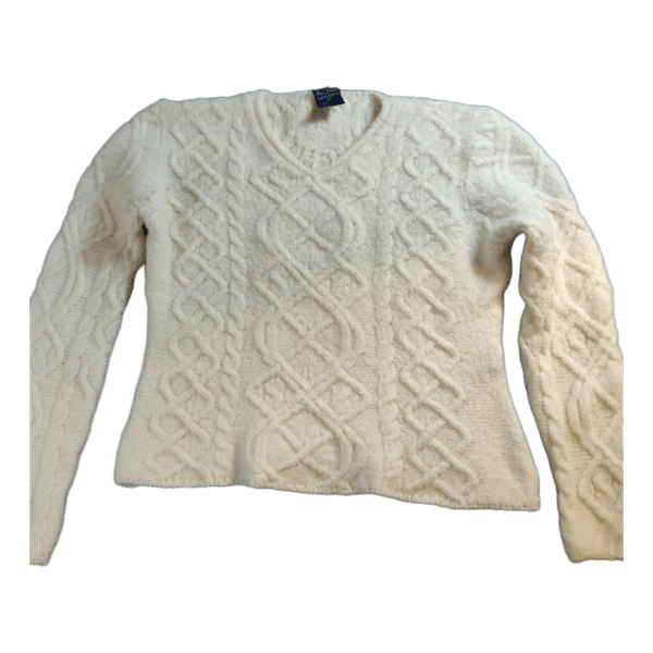Paul James 100% Villaa Palmikkoneule - Made in England - Luonnonvalkoinen - XS/S
