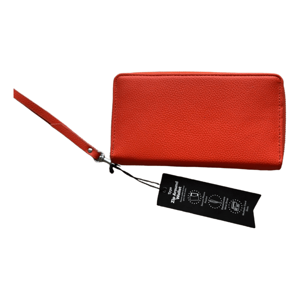 Red Typo zip wallet